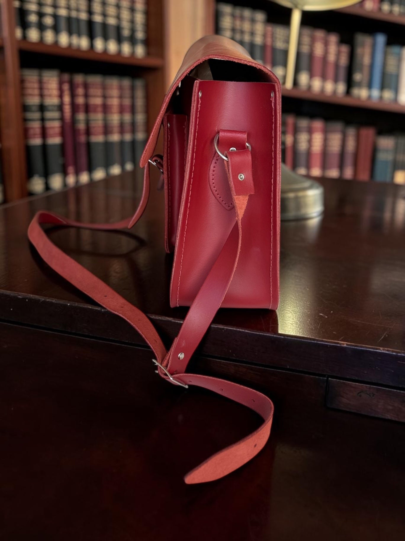 Cambridge Satchel red leather laptop bag RRP $235