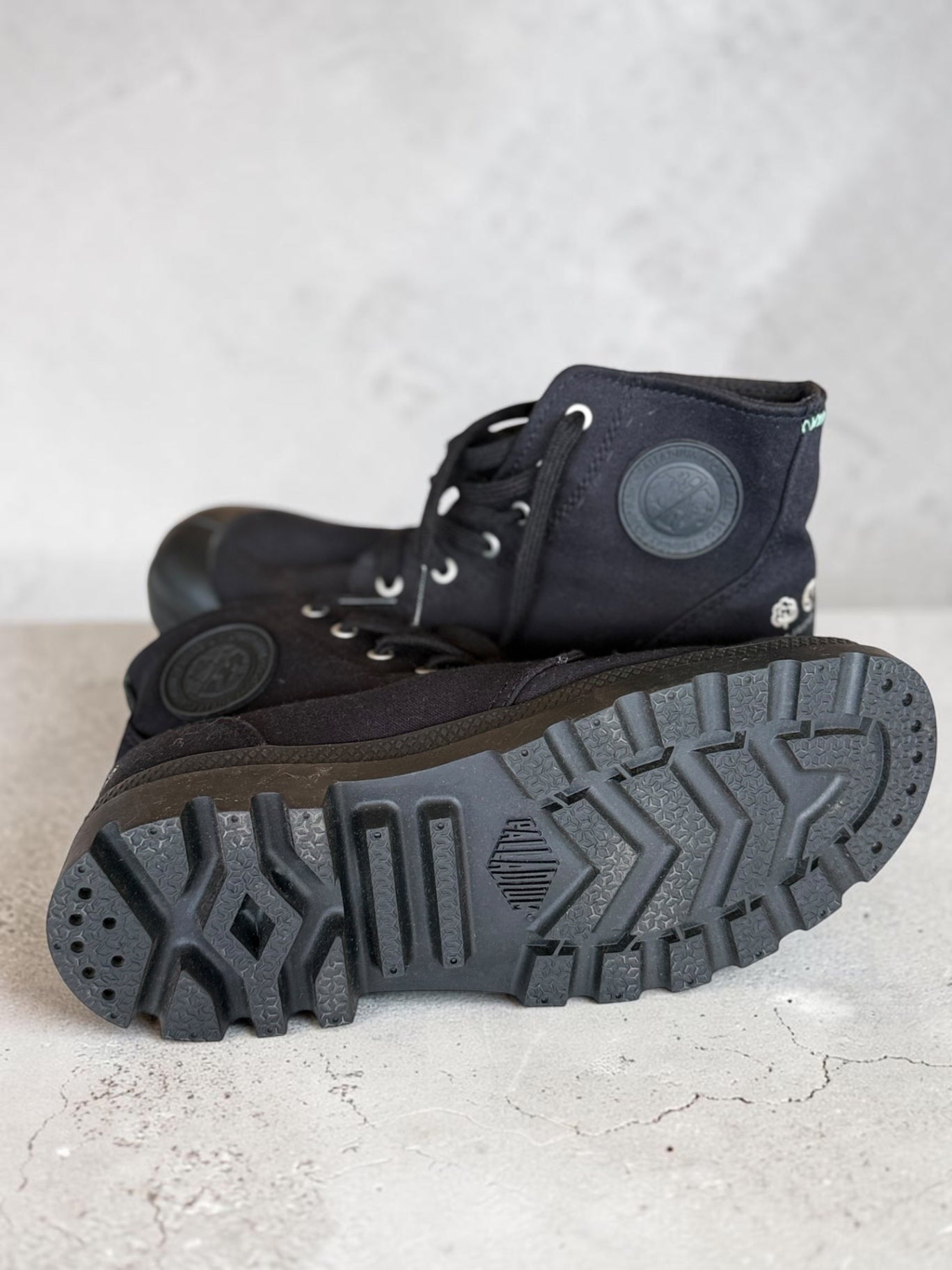 Palladium black high tops 5 RRP 2K NEW
