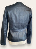 Poetry Navy leather jacket 8