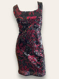 Svetlana black/maroon sequence dress 8