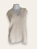 Poetry cream sleeveless knit XS