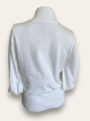 GANT white knit zip up cardi L