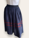 ZARA navy w maroon pleated skirt XS