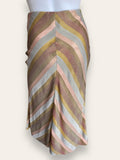 ZARA multi colour striped skirt w shimmer S