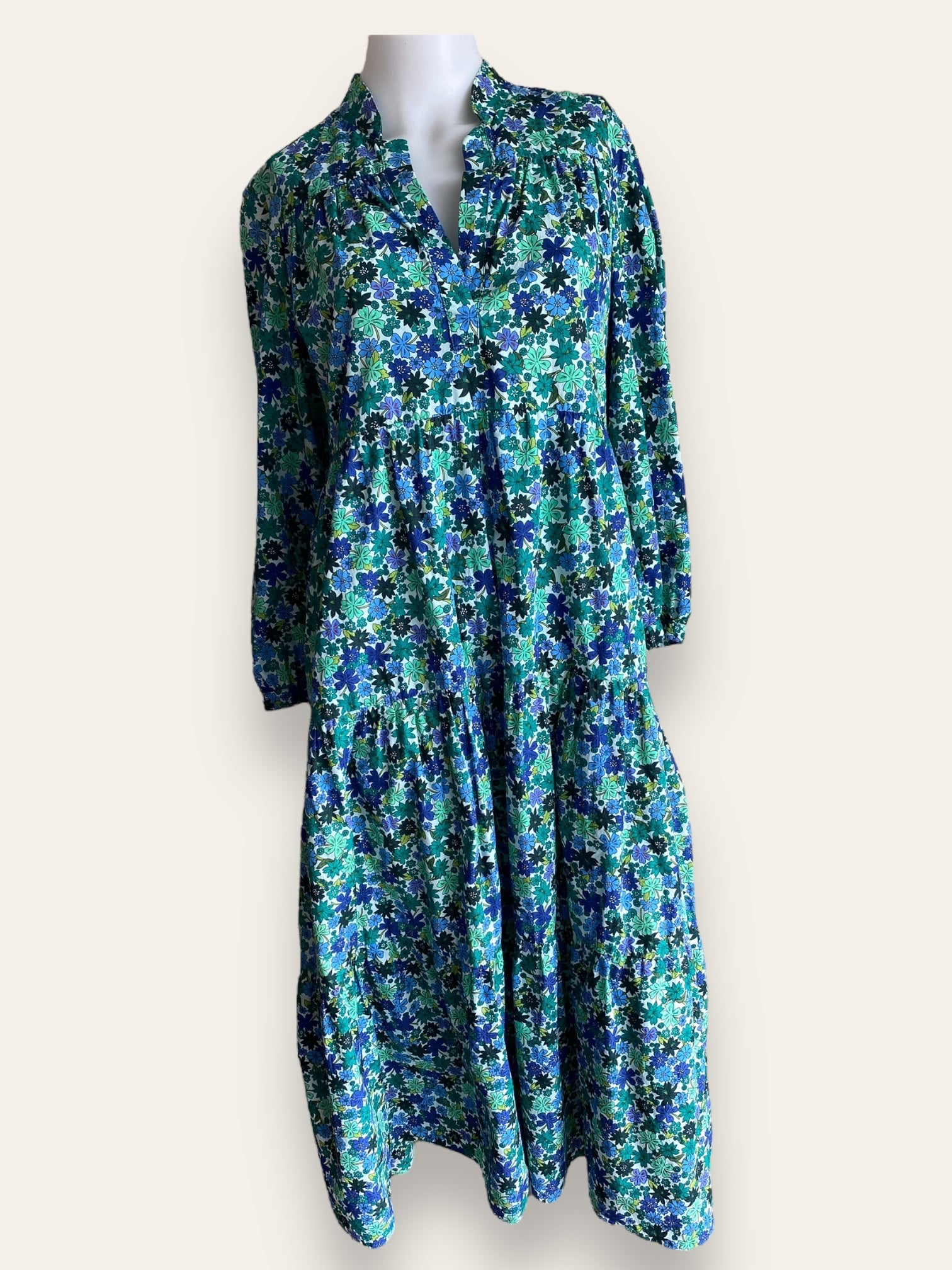 ZARA multi colour floral maxi dress S