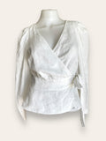 Country Road white wrap linen top 8