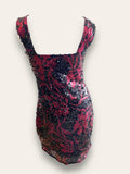 Svetlana black/maroon sequence dress 8