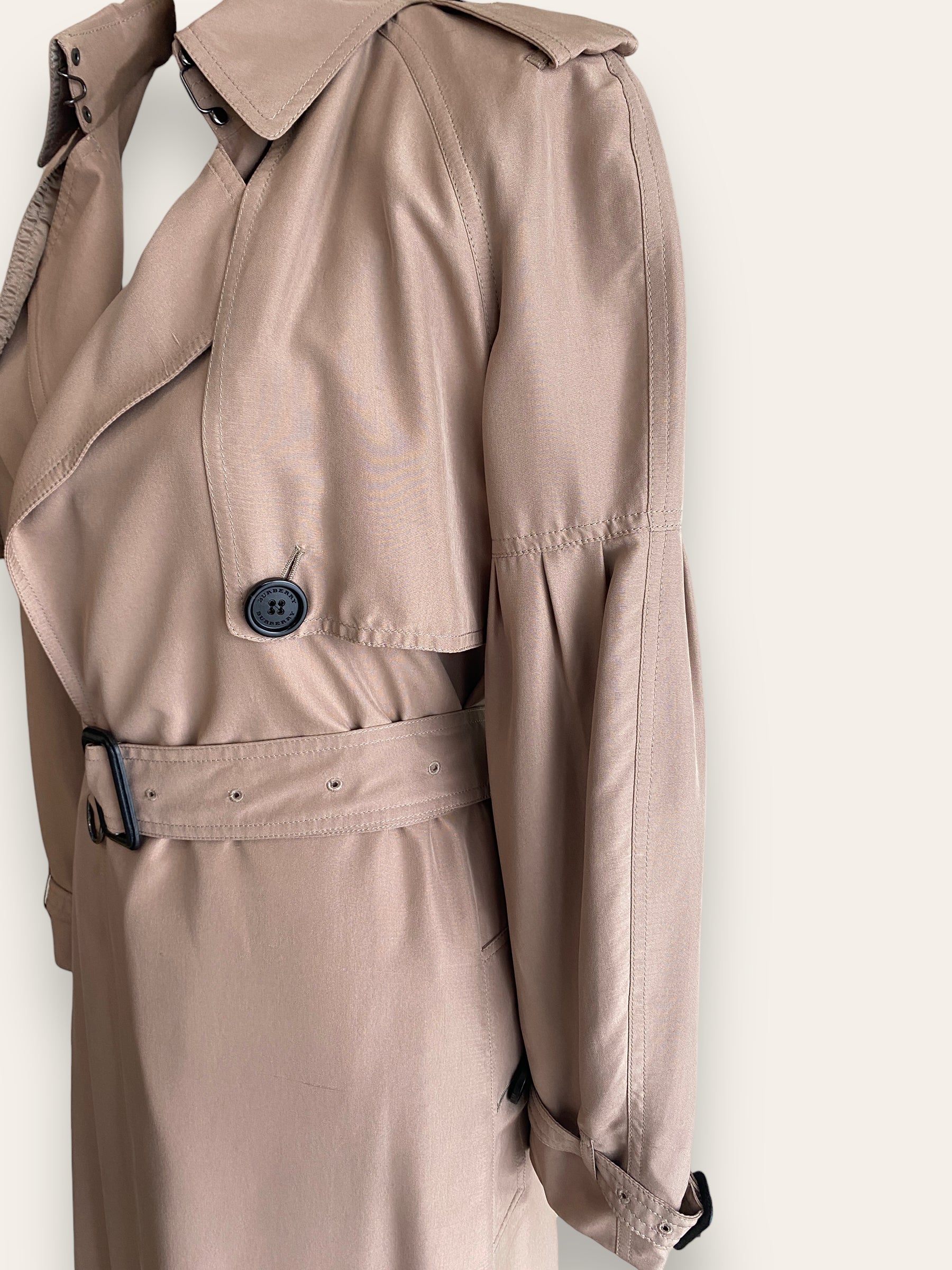 Burberry 100 silk Trench Coat UK12 The Backroom